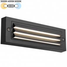 Φωτιστικό Επίτοιχο LED 6W 230V CCT Πλαστικό Μαύρο IP65 7864